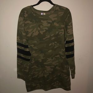 Long Sleeve Camo Dress